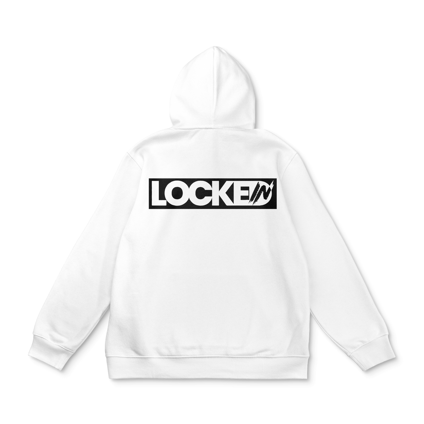 Locked In White Hoodie