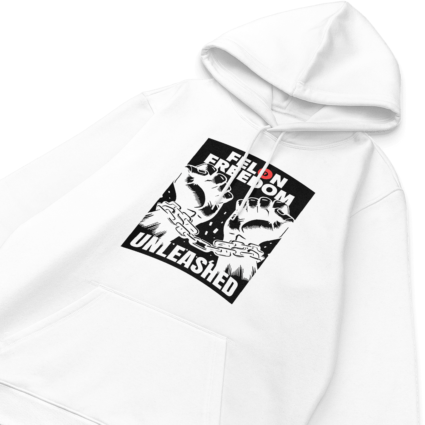 Felon Freedom Hoodie, White