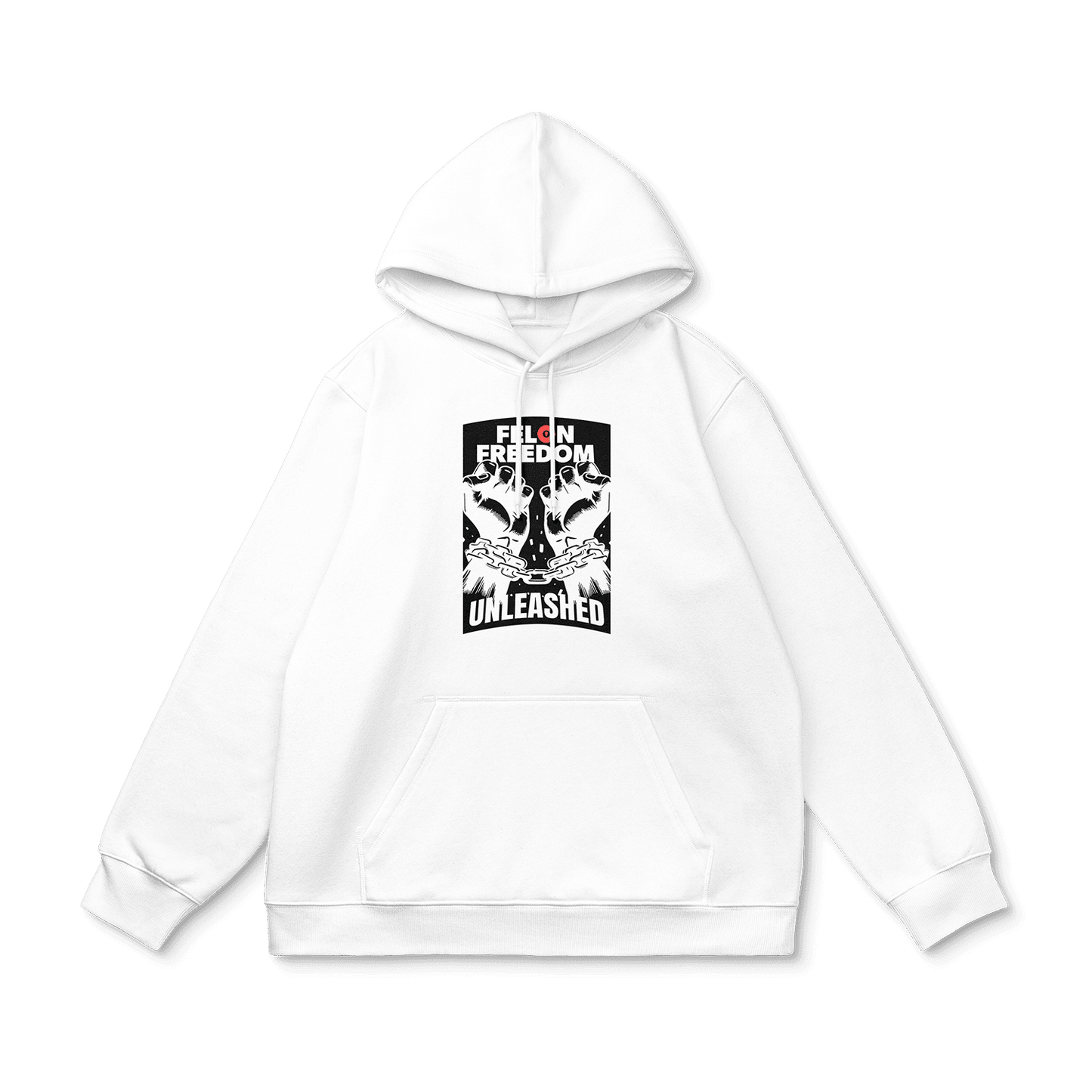 Felon Freedom Hoodie, White